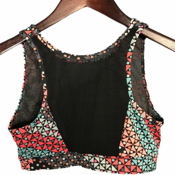 VSX Sport Victoria's Secret Women's Bra S/P Orange Blue Gray Black Mesh - Picture 4 of 6